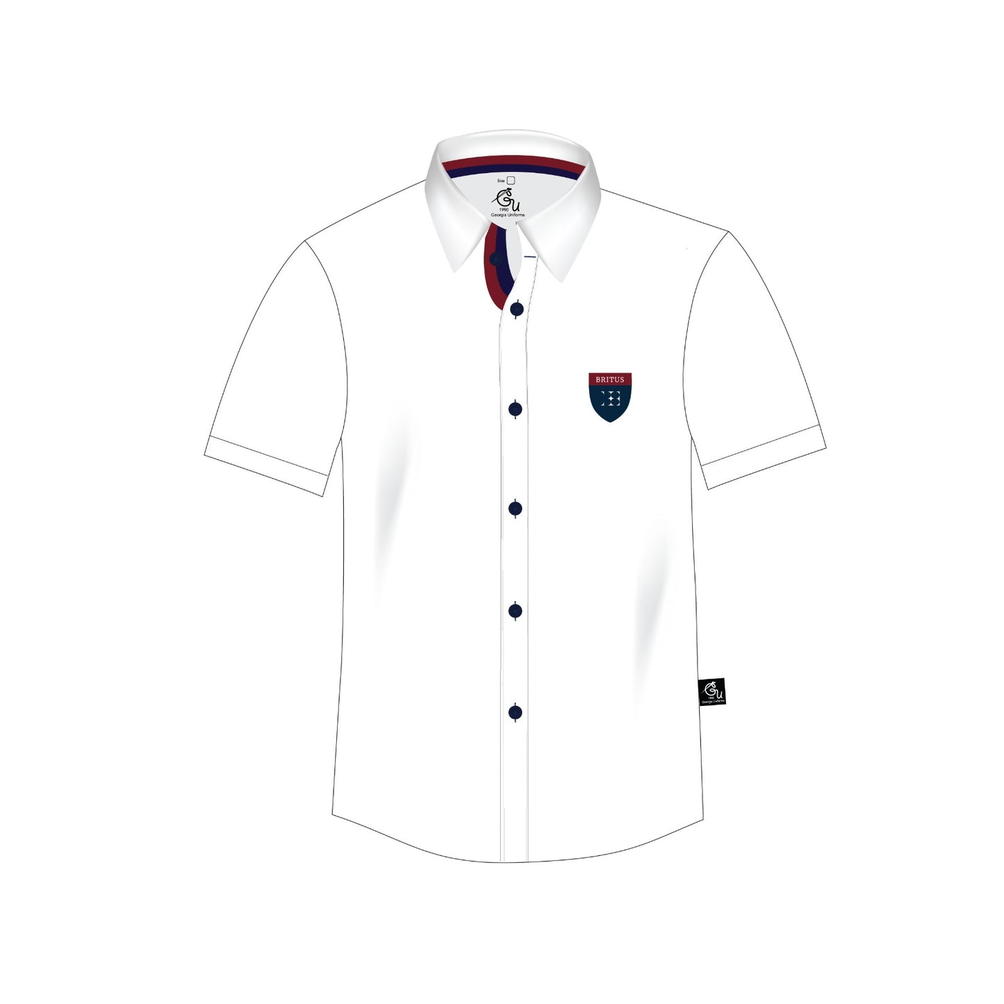 Boys White Short Sleeve Shirt