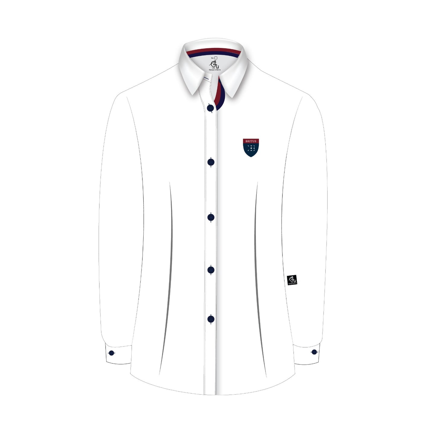 Girls White Long Sleeve Blouse