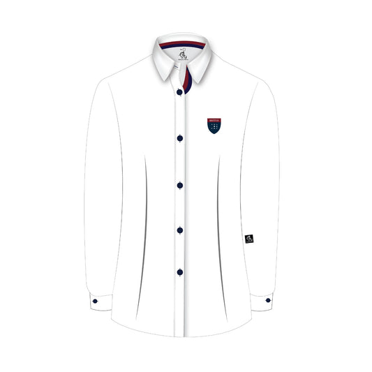 Girls White Long Sleeve Blouse